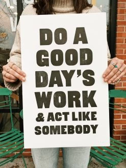 Old Try: Act Like Somebody Print - 13x20