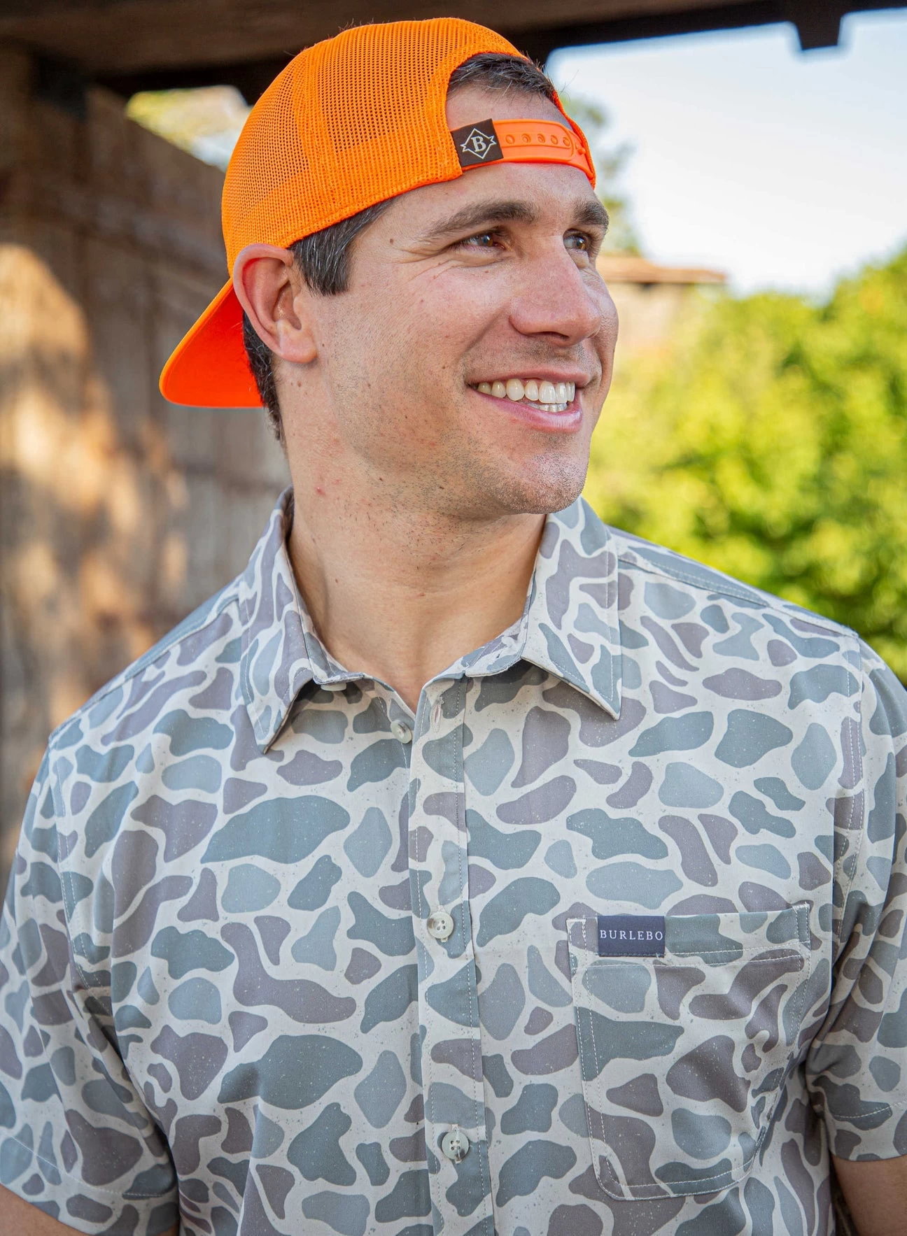 Burlebo: Performance SS Button Up - Classic Deer Camo 3 Burlebo: Performance SS Button Up - Classic Deer Camo - Image 3