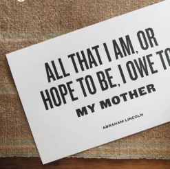 Letterpress: All That I Am Owe To My Mother -Fashion Home Store ScreenShot2019 03 07at4.18.35PM