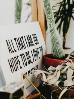 Letterpress: All That I Am Owe To My Mother -Fashion Home Store ScreenShot2019 03 07at4.18.47PM