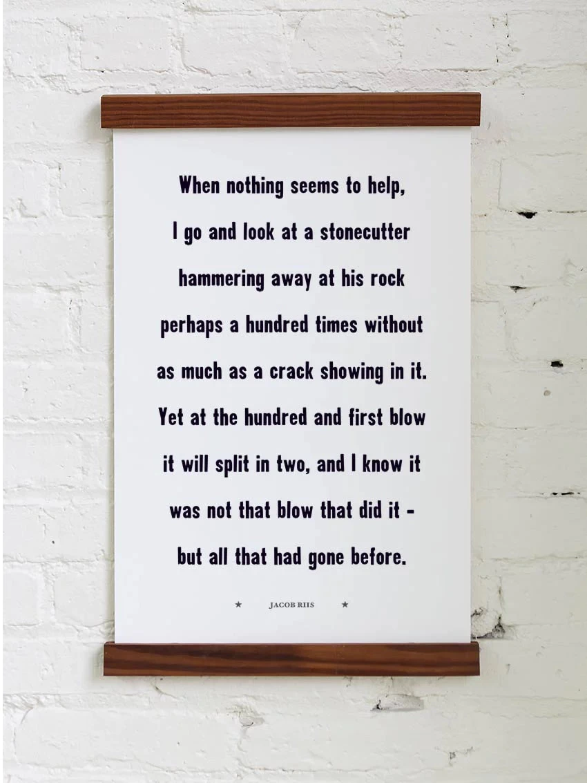 Old Try: The Stonecutter Credo - 13x20 1 Old Try: The Stonecutter Credo - 13x20