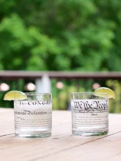 Declaration Of Independence Rocks Glass -Fashion Home Store WethePeople32