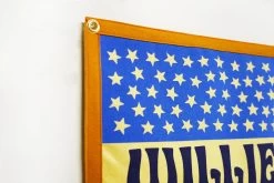 Oxford Pennant: Stars And Stripes Willie Nelson Camp Flag -Fashion Home Store WillieNelson CampFlag Detail