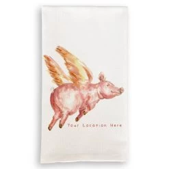 Fayetteville, AR Flying Pig Tea Towel -Fashion Home Store a6a3e34897ddacab84b38c3aaedc9cd77427890496c4011d5b68509350afb06f