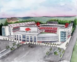 Arkansas Razorbacks Stadium Watercolor Art Print - 11x14 -Fashion Home Store a9848f2a53fe3c4f5e05c3ab7c603135ac79eb5f4320e09d7f11c63d44ce906d 96f526b0 0a28 445d b6b0 2877805ff814