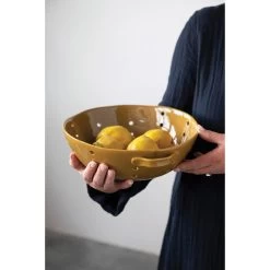 Stoneware Colander With Handles (PICK UP ONLY) -Fashion Home Store colander1