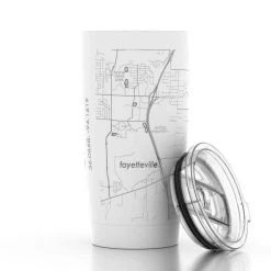 Fayetteville, AR Map Insulated Tumbler -Fashion Home Store ecc2689ad970f280b9c5e8f5a04d6747633615175a8954f62fe887e144ea22f5