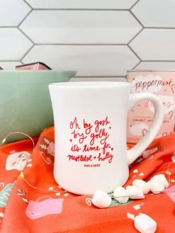 Doe A Deer: Oh By Gosh By Golly Mug - White -Fashion Home Store f90bced1ec9174f6b6927b78c2499e197f6b1c7eebbc4e06123081f798aaa046