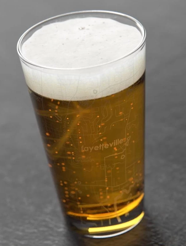 Fayetteville, AR Map Pint Glass 4 Fayetteville, AR Map Pint Glass - Image 4