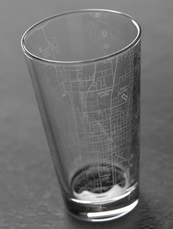 Fayetteville, AR Map Pint Glass 8 Fayetteville, AR Map Pint Glass - Image 8