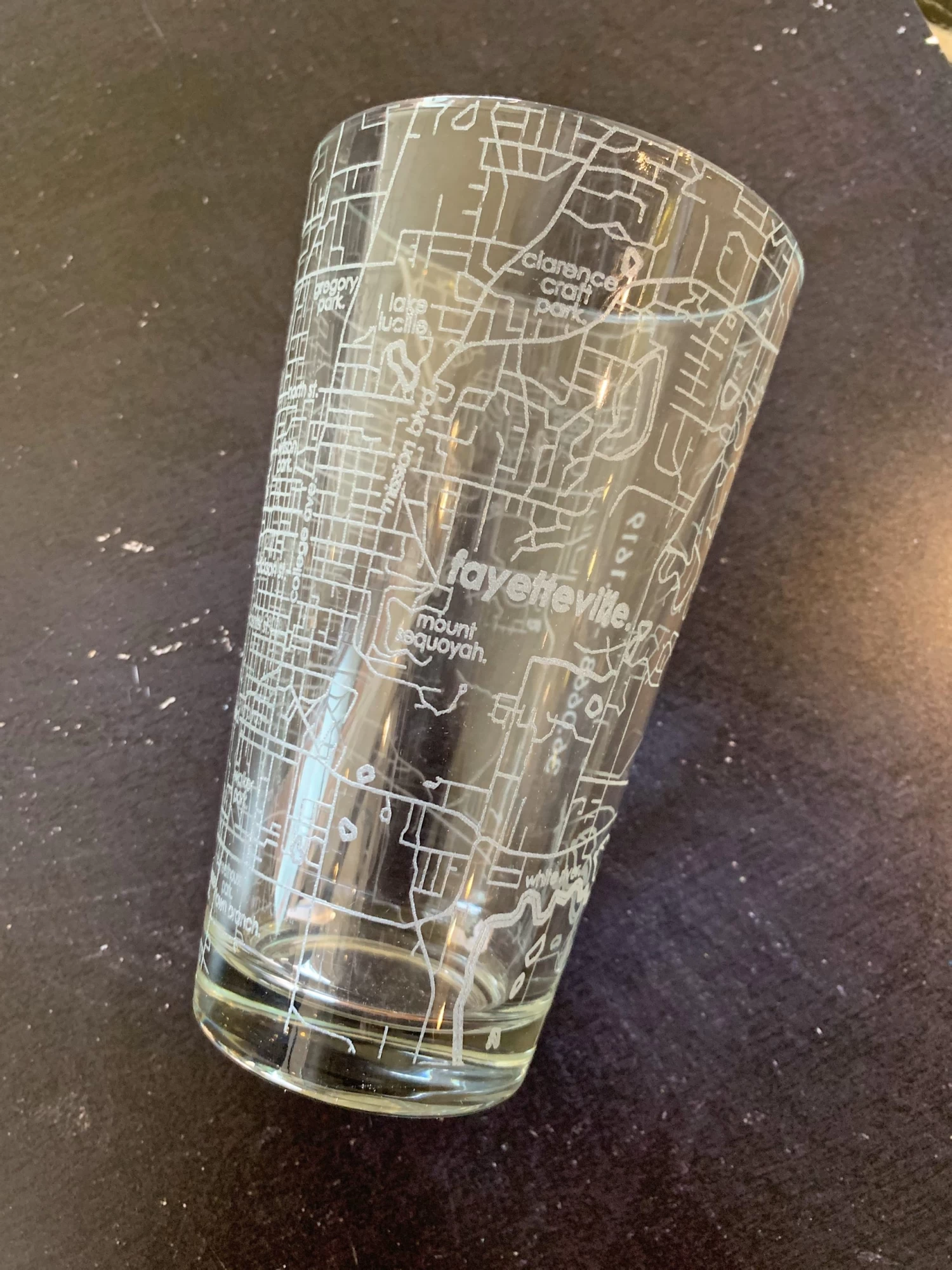Fayetteville, AR Map Pint Glass 9 Fayetteville, AR Map Pint Glass - Image 9
