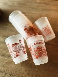 University Of Arkansas Campus Skyline Reusable Cups -Fashion Home Store image 1f1b2871 9fce 4e39 8082 3288f5a06a11