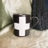 Swiss Cross Mug - Black + Cream