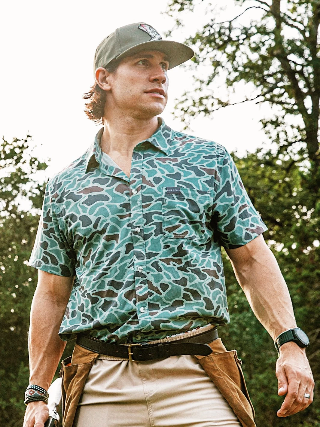 Burlebo: Performace SS Button Up - Retro Duck Camo 1 Burlebo: Performace SS Button Up - Retro Duck Camo