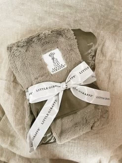 Little Giraffe: Luxe Baby Blanket - Flax