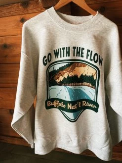 Go With The Flow Buffalo River Sweatshirt -Fashion Home Store image 659cea25 50fc 4f66 8b4b afa60f40c16f