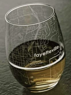 Fayetteville AR Map Stemless Wine Glass 20 Fayetteville AR Map Stemless Wine Glass -Fashion Home Store image 68128ff0 c113 40a5 a037 6fed773d948f