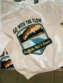Go With The Flow Buffalo River Sweatshirt -Fashion Home Store image 7b8cf768 b152 4bd1 8626 13229e2f2b30