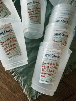 Cup Of Tea Guest Check Reusable Cups