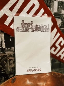 University Of Arkansas Campus Skyline Notepad -Fashion Home Store image 83258b16 4ec4 4bac 91af 854b26077f88