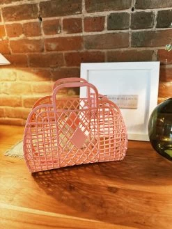 Retro Basket Jelly Large Bag - Peach
