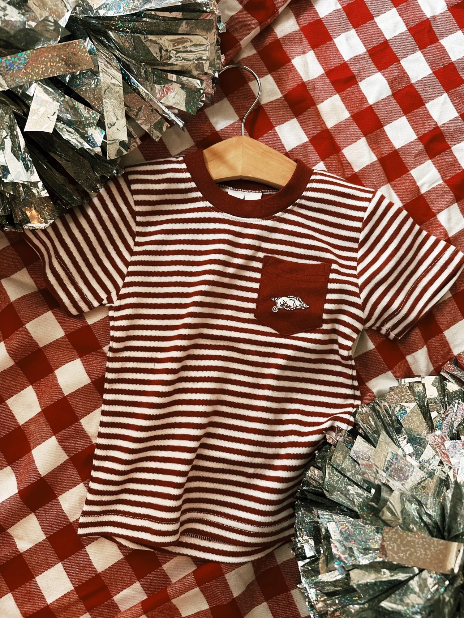 Arkansas Pocket Tee - Red Stripe 1 Arkansas Pocket Tee - Red Stripe