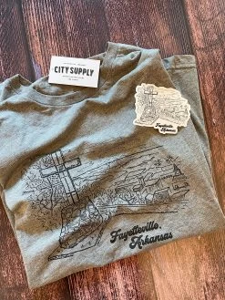Mount Sequoyah Views T-Shirt (City Supply Exclusive) -Fashion Home Store image 9b1c698b f4e8 4c00 80b4 69db6d2d0430