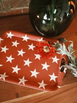 Red Star Reusable Bamboo Tray