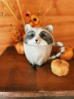 Raccoon Mug With Lid