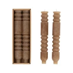 Totem Taper Candles - Olive -Fashion Home Store totem olive